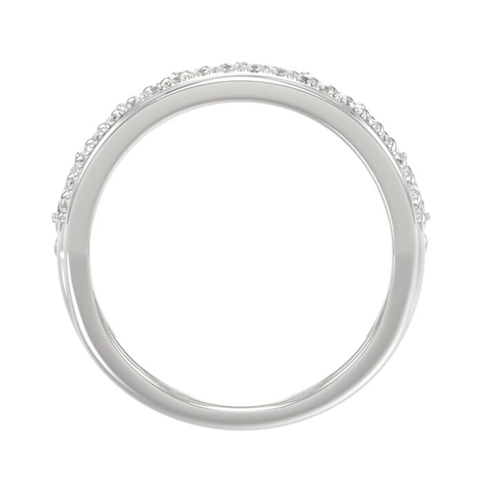14K White Gold Ladies Fashion Ring with 1.00 CT Round & Marquise Diamonds - Image 2