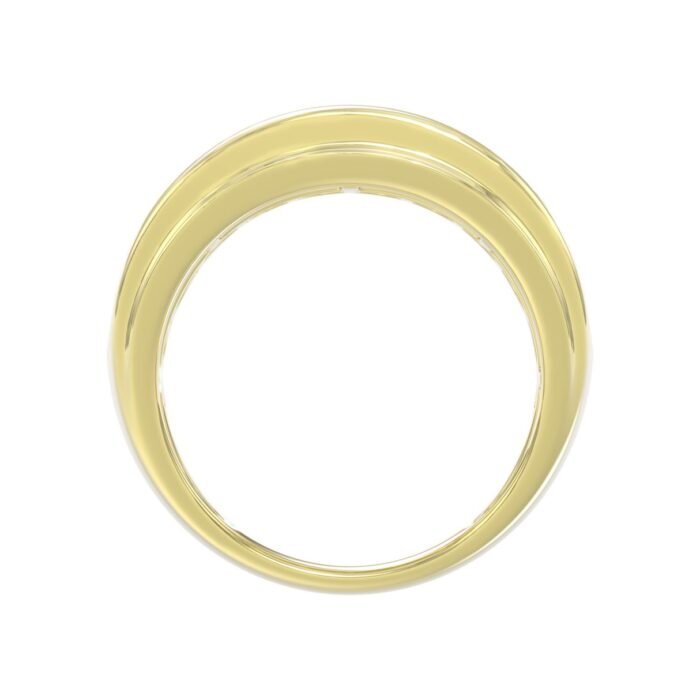 14K YELLOW GOLD 3.00CT ROUND DIAMOND MEN'S BAND - Image 2