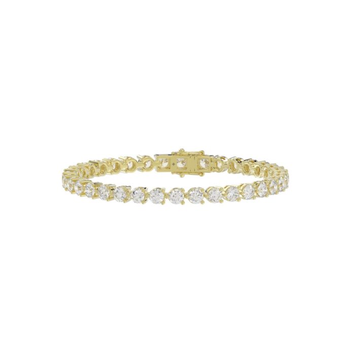 20890195_EC-100774Y-1214x1214.jpg LADIES BRACELET 9CT ROUND DIAMOND 14K YELLOW GOLD - Image 1