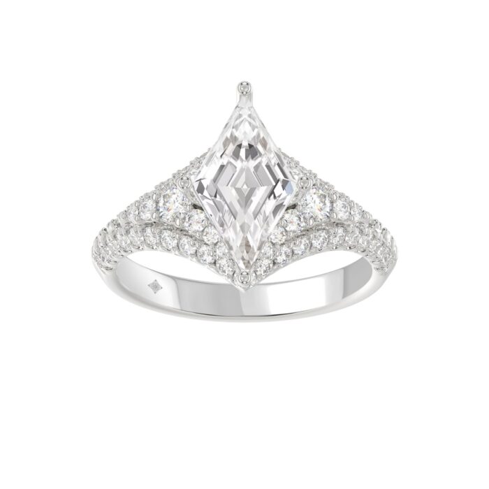 20890200_EC-127813W-1214x1214.jpg 14K WHITE GOLD 2 3/4CT ROUND/LOZENGE DIAMOND LADIES RING - Image 1