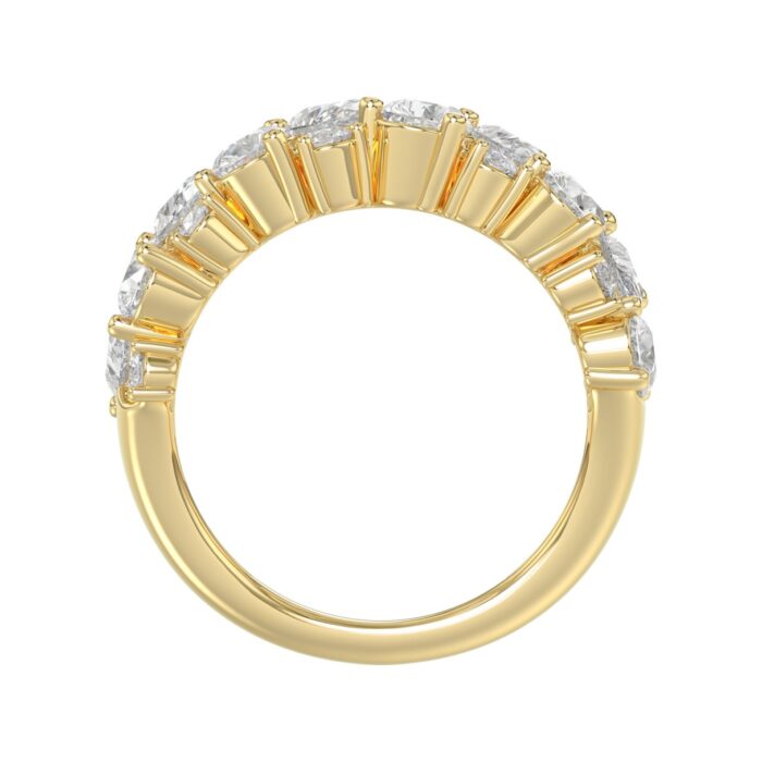 10K YELLOW GOLD 3.00CT ROUND/PEAR DIAMOND LADIES RING - Image 2