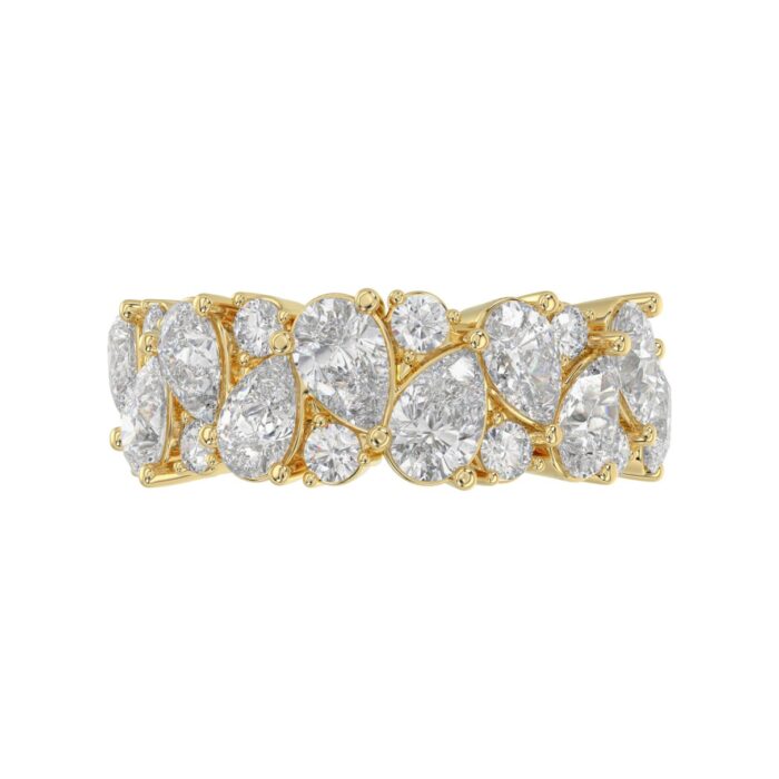 10K YELLOW GOLD 3.00CT ROUND/PEAR DIAMOND LADIES RING - Image 5