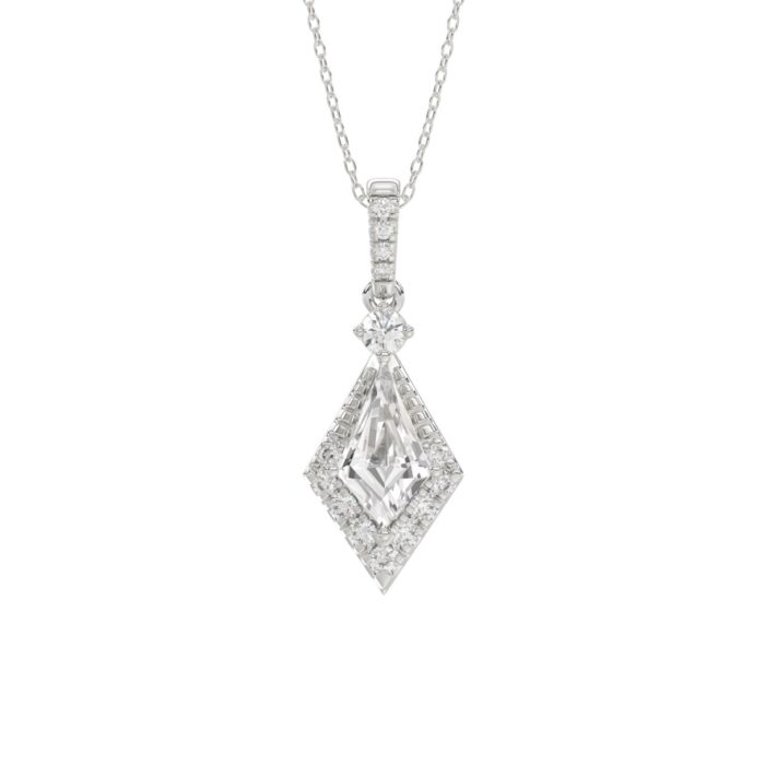 20890242_EC-127669W-1214x1214.jpg 14K WHITE GOLD 1 1/4CT ROUND/KITE STEP CUT DIAMOND LADIES PENDANT - Image 1