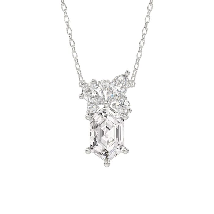 20890247_EC-127649W-1214x1214.jpg 14K WHITE GOLD 1.00CT ROUND/MARQUISE/PEAR/LONG HEXAGON STEP CUT LADIES NECKLACE - Image 1
