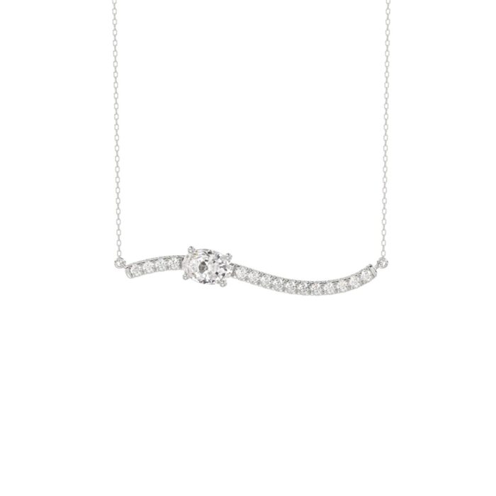 20890250_EC-127774W-1214x1214.jpg 14K WHITE GOLD 3/4CT ROUND/OVAL DIAMOND LADIES NECKLACE - Image 1