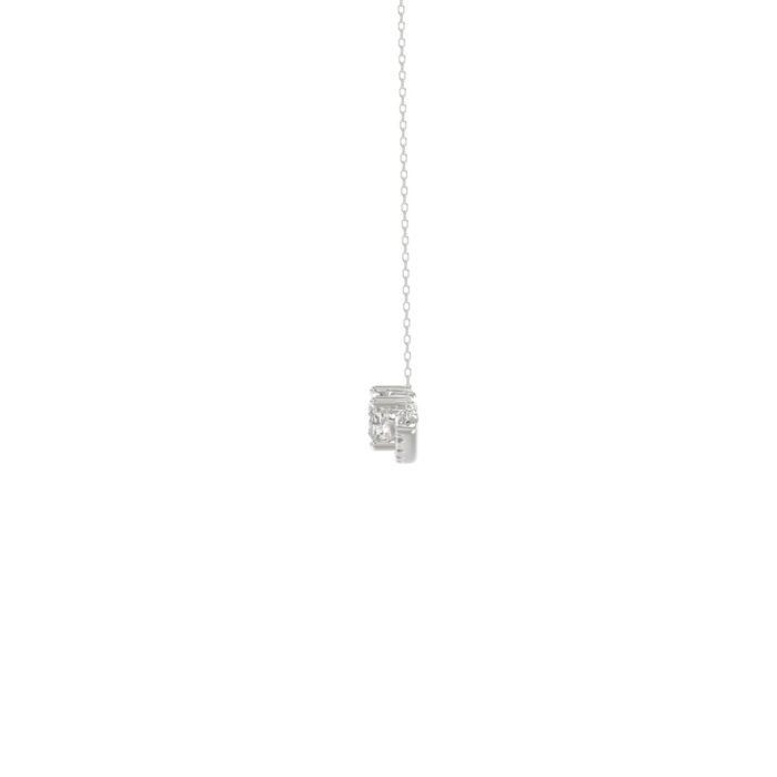 14K WHITE GOLD 3/4CT ROUND/OVAL DIAMOND LADIES NECKLACE - Image 2