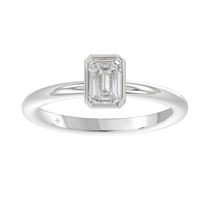 20890279_EC-108481W-1214x1214.jpg LADIES SOLITAIRE RING 1CT EMERALD DIAMOND 14K WHITE GOLD (CENTER STONE EMERALD DIAMOND 1CT ) - Image 1