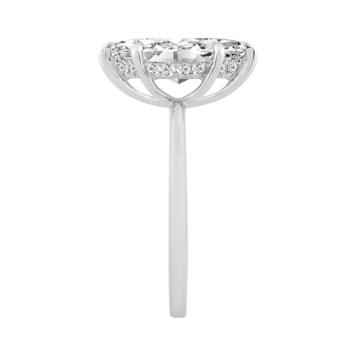 14K WHITE GOLD 2.00CT MARQUISE/ROUND DIAMOND LADIES RING (CENTER STONE MARQUISE DIAMOND 2.00CT) - Image 2
