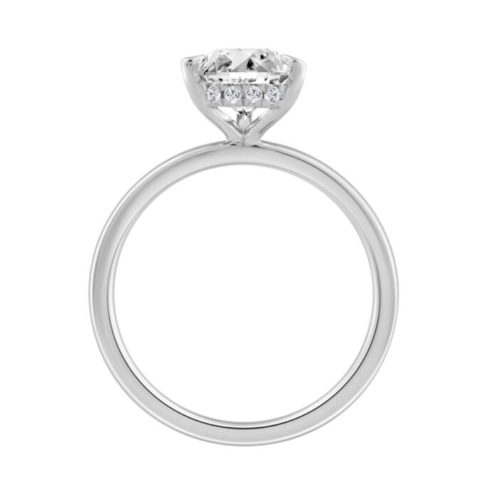 14K WHITE GOLD 2.00CT PEAR/ROUND DIAMOND LADIES RING (CENTER STONE PEAR DIAMOND 2CT) - Image 2