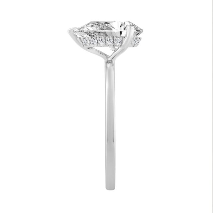 14K WHITE GOLD 2.00CT PEAR/ROUND DIAMOND LADIES RING (CENTER STONE PEAR DIAMOND 2CT) - Image 3
