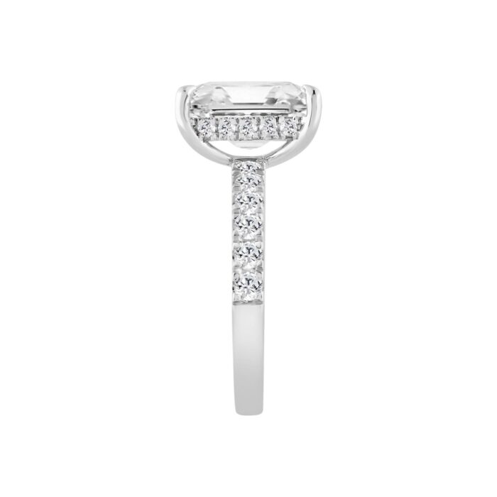 14K WHITE GOLD 4 3/4CT ROUND/RADIANT DIAMOND LADIES RING (CENTER STONE RADIANT DIAMOND 4.00CT) - Image 3