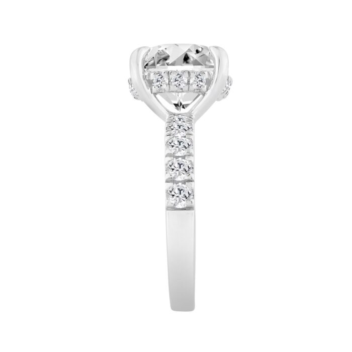 14K WHITE GOLD 6.00CT ROUND DIAMOND LADIES RING (CENTER STONE ROUND DIAMOND 5.00CT) - Image 3
