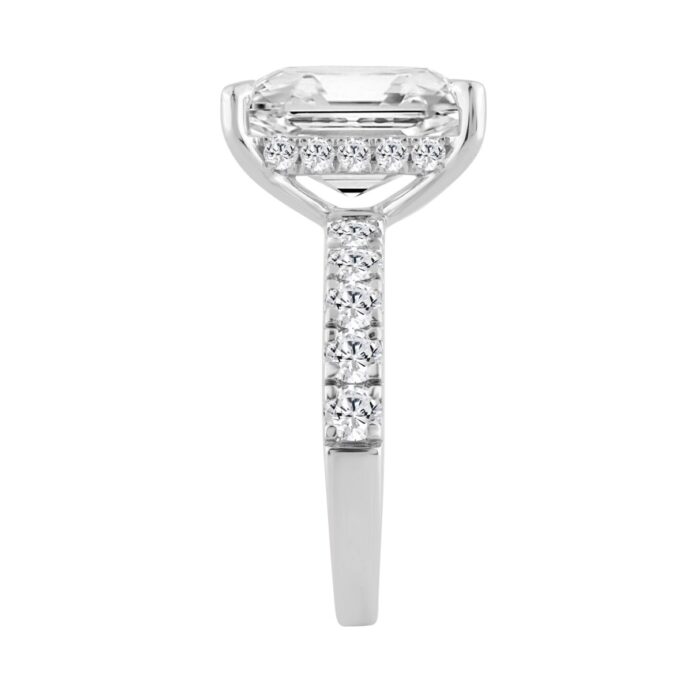 14K WHITE GOLD 6.00CT ROUND/RADIANT DIAMOND LADIES RING (CENTER STONE RADIANT DIAMOND 5CT) - Image 2