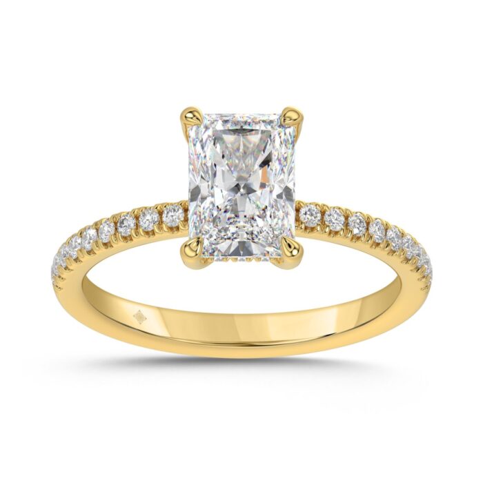 14K YELLOW GOLD 1 3/4CT ROUND/RADIANT DIAMOND LADIES RING (CENTER STONE RADIANT DIAMOND 1 1/2CT) - Image 1