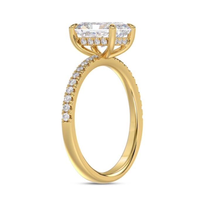 14K YELLOW GOLD 1 3/4CT ROUND/RADIANT DIAMOND LADIES RING (CENTER STONE RADIANT DIAMOND 1 1/2CT) - Image 3