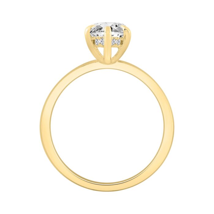 14K YELLOW GOLD 2.00CT MARQUISE/ROUND DIAMOND LADIES RING (CENTER STONE MARQUISE DIAMOND 2.00CT) - Image 3