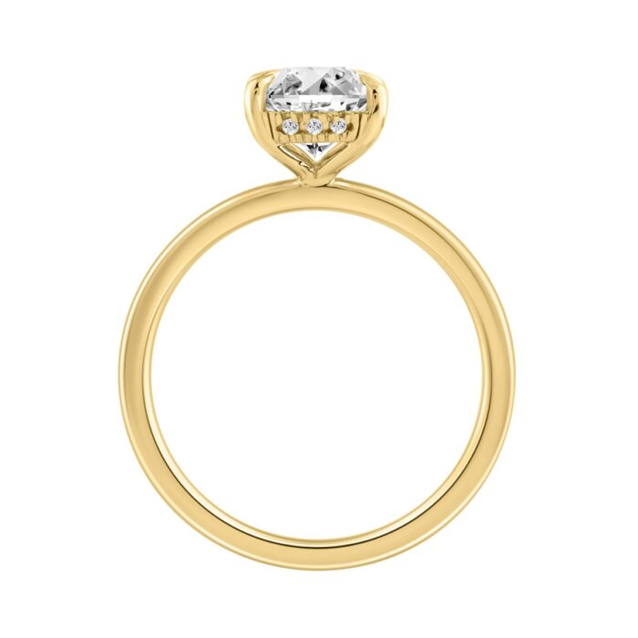 14K YELLOW GOLD 2.00CT OVAL/ROUND DIAMOND LADIES RING (CENTER STONE OVAL DIAMOND 2CT) - Image 2