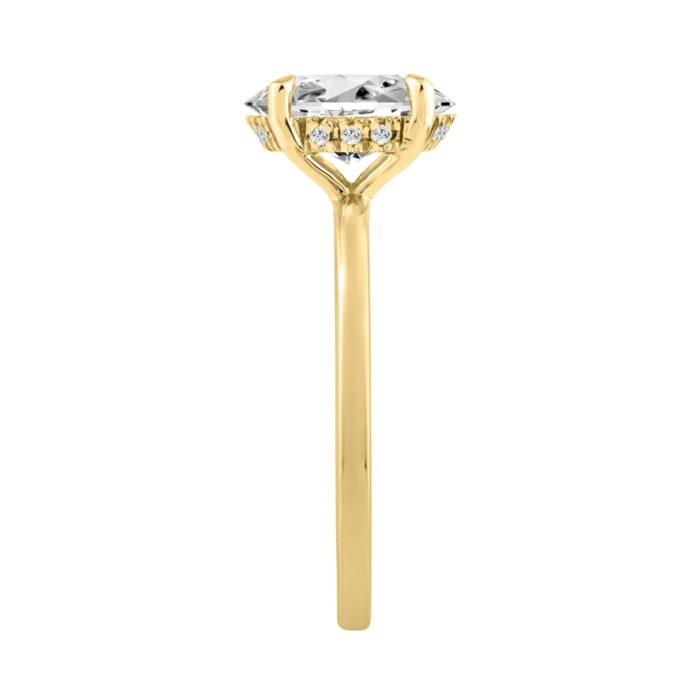 14K YELLOW GOLD 2.00CT OVAL/ROUND DIAMOND LADIES RING (CENTER STONE OVAL DIAMOND 2CT) - Image 3