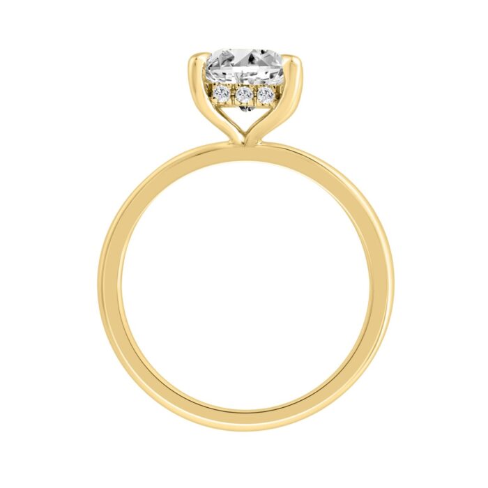 14K YELLOW GOLD 2.00CT ROUND/CUSHION DIAMOND LADIES RING (CENTER STONE CUSHION DIAMOND 2CT) - Image 2