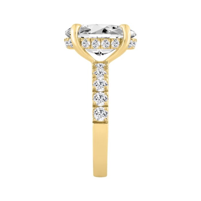 14K YELLOW GOLD 6.00CT ROUND/OVAL DIAMOND LADIES RING (CENTER STONE OVAL DIAMOND 5.00CT) - Image 3