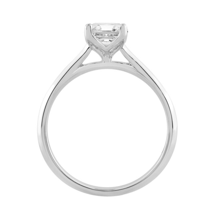 14K WHITE GOLD 1 1/2CT RADIANT DIAMOND LADIES SOLITAIRE RING - Image 2