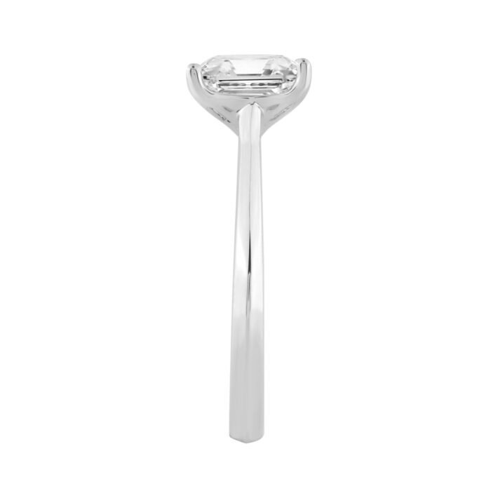 14K WHITE GOLD 1 1/2CT RADIANT DIAMOND LADIES SOLITAIRE RING - Image 3