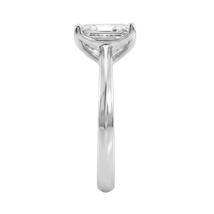 14K WHITE GOLD 2 1/2CT RADIANT DIAMOND LADIES RING - Image 3