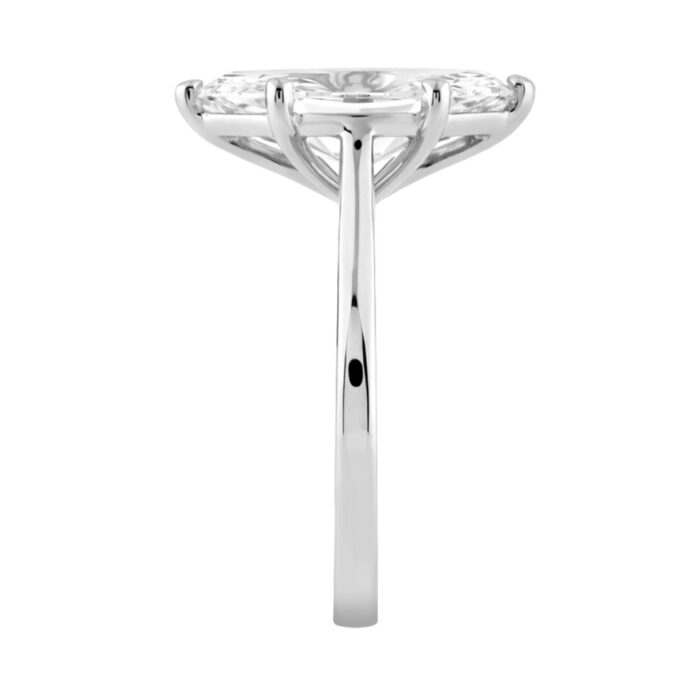 14K WHITE GOLD 3.00CT MARQUISE DIAMOND LADIES SOLITAIRE RING (CENTER STONE MARQUISE DIAMOND 3CT - Image 3