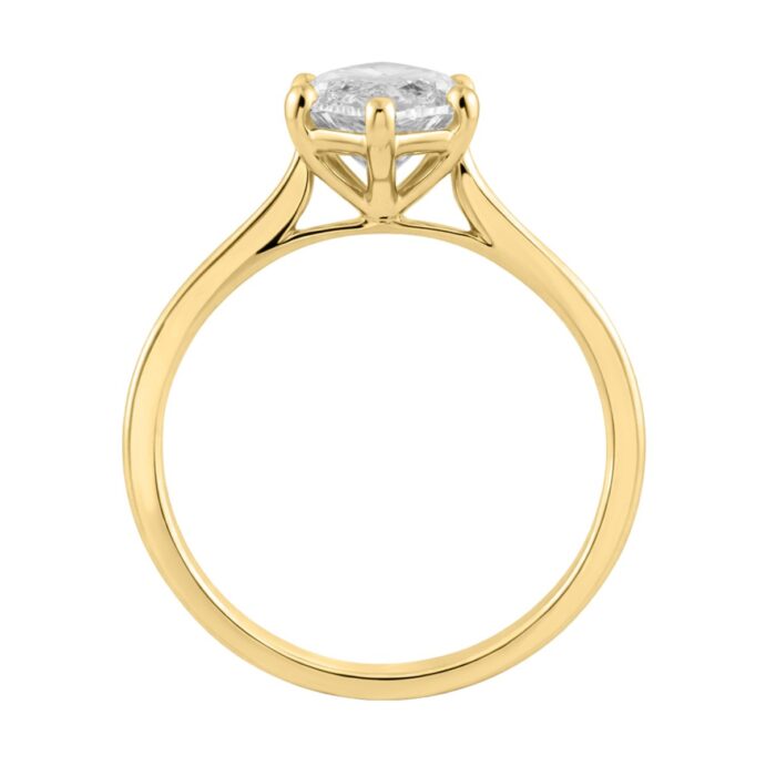 14K YELLOW GOLD 3.00CT MARQUISE DIAMOND LADIES SOLITAIRE RING (CENTER STONE MARQUISE DIAMOND 3CT - Image 2