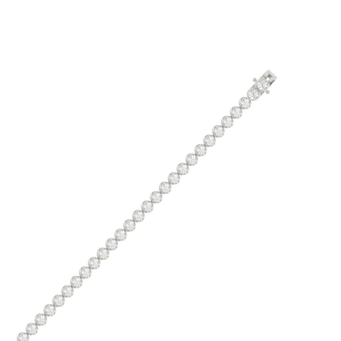 10K WHITE GOLD 3.00CT ROUND DIAMOND LADIES BRACELET - Image 3