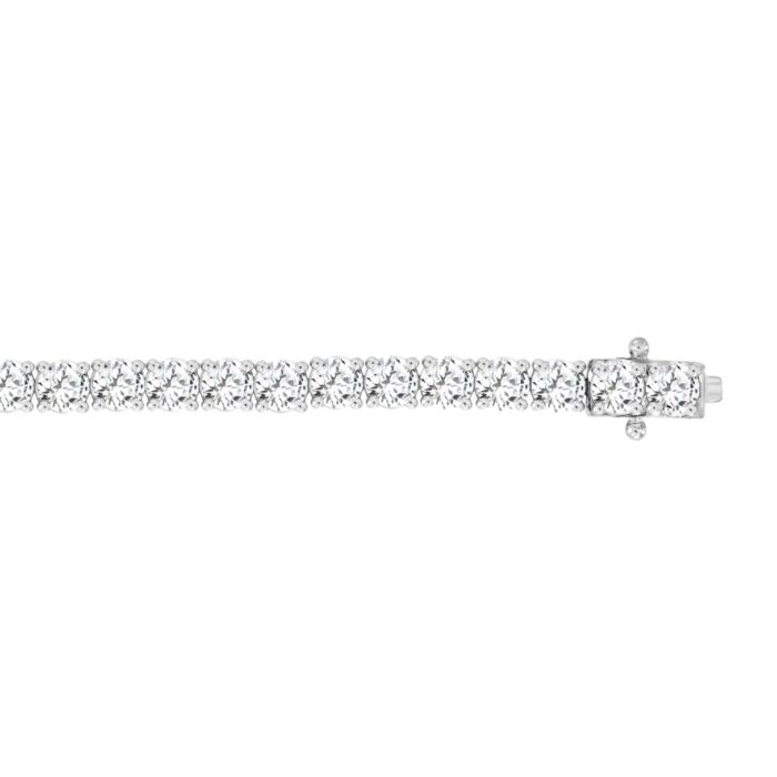 LADIES BRACELET 11CT ROUND DIAMOND 14K WHITE GOLD - Image 3