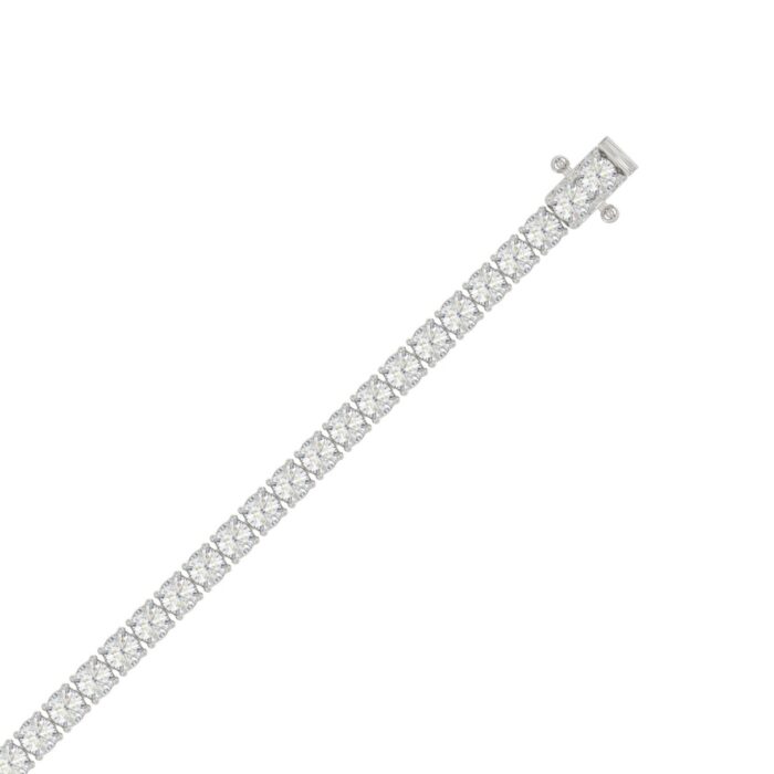 LADIES BRACELET 7CT ROUND DIAMOND 14K WHITE GOLD - Image 3
