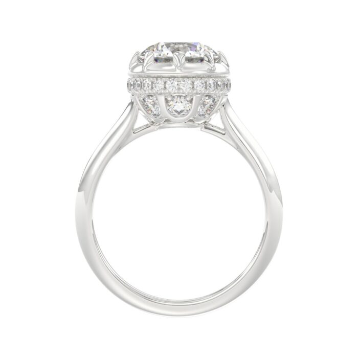 14K WHITE GOLD 2 1/2CT ROUND DIAMOND LADIES RING (CENTER STONE ROUND DIAMOND 2CT) - Image 2