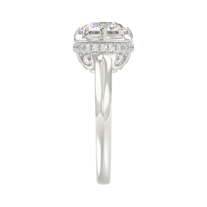 14K WHITE GOLD 2 1/2CT ROUND DIAMOND LADIES RING (CENTER STONE ROUND DIAMOND 2CT) - Image 4