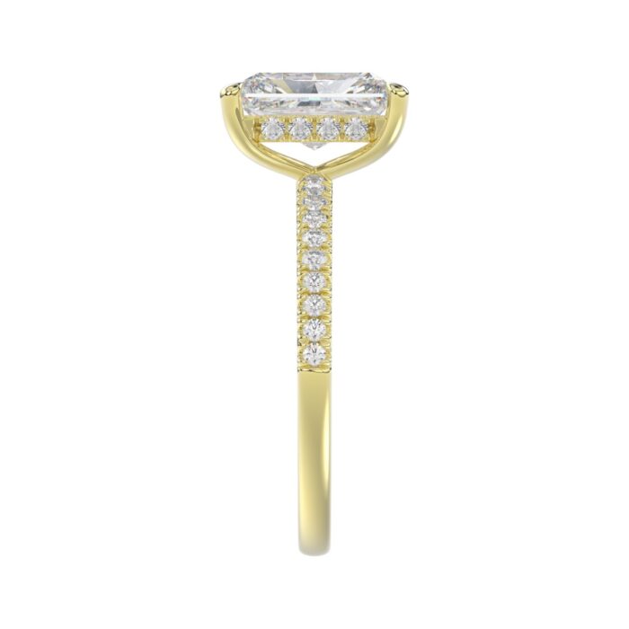 14K YELLOW GOLD 2 1/4CT ROUND/RADIANT DIAMOND LADIES RING (CENTER STONE RADIANT DIAMOND 2CT) - Image 4