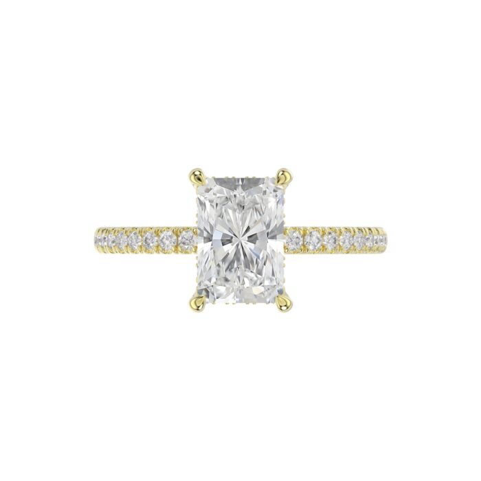 14K YELLOW GOLD 2 1/4CT ROUND/RADIANT DIAMOND LADIES RING (CENTER STONE RADIANT DIAMOND 2CT) - Image 5