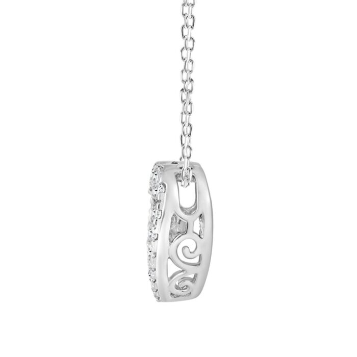 ETERNAL BLUSH COLLECTION 14K WHITE GOLD 1.00CT ROUND DIAMOND LADIES PENDANT (ROUND PINK) - Image 2