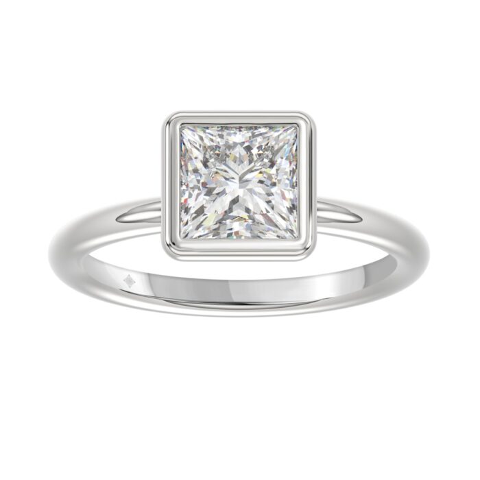20890456_EC-108042W-1214x1214.jpg LADIES SOLITAIRE RING 2CT PRINCESS DIAMOND 14K WHITE GOLD (CENTER STONE PRINCESS DIAMOND 2CT ) - Image 1