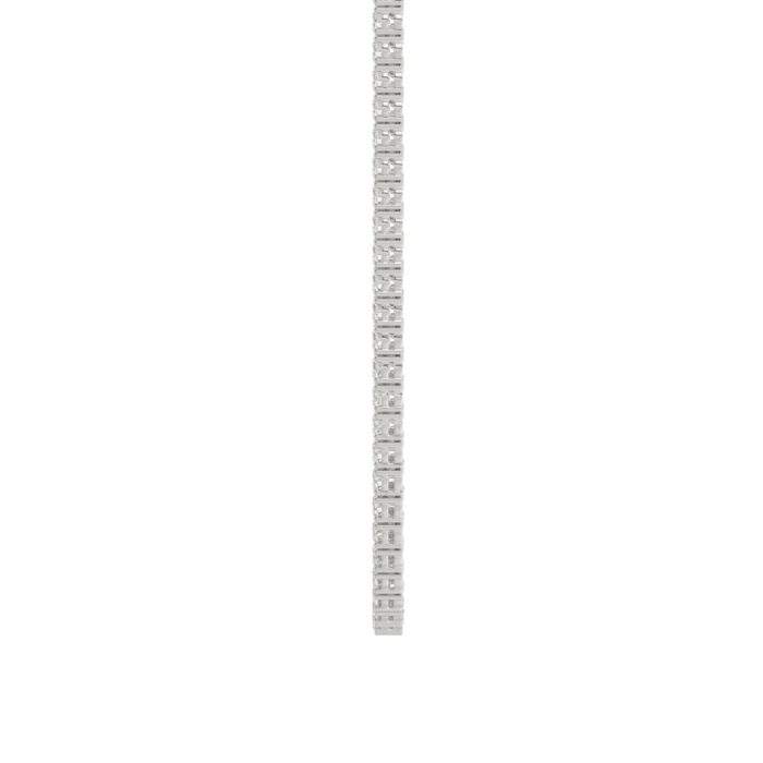 14K WHITE GOLD 6 7/8CT 16" ROUND DIAMOND LADIES TENNIS NECKLACE - Image 2