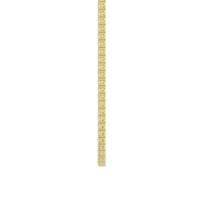 14K YELLOW GOLD 6 7/8CT 16" ROUND DIAMOND LADIES TENNIS NECKLACE - Image 2
