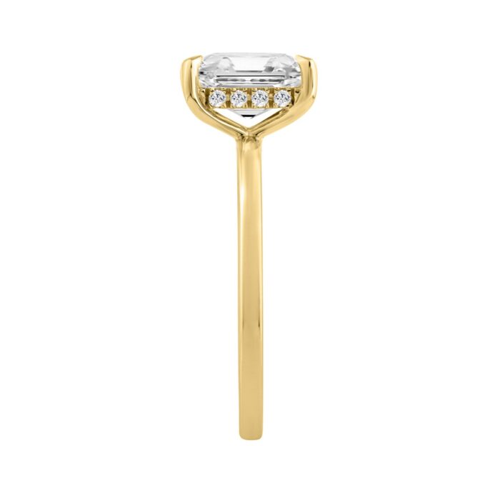 14K YELLOW GOLD 2.00CT ROUND/EMERALD DIAMOND LADIES RING (CENTER STONE EMERALD DIAMOND 2CT) - Image 2