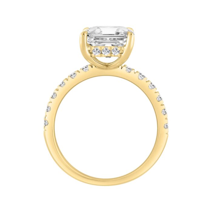 14K YELLOW GOLD 4 3/4CT ROUND/RADIANT DIAMOND LADIES RING (CENTER STONE RADIANT DIAMOND 4CT) - Image 3