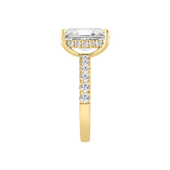 14K YELLOW GOLD 4 3/4CT ROUND/RADIANT DIAMOND LADIES RING (CENTER STONE RADIANT DIAMOND 4CT) - Image 2