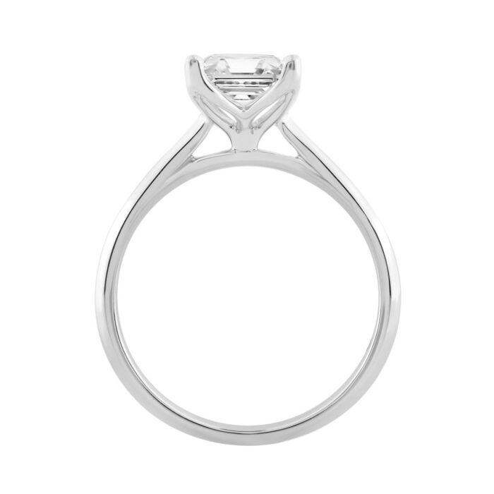 14K WHITE GOLD 3.00CT RADIANT DIAMOND LADIES SOLITAIRE RING - Image 2
