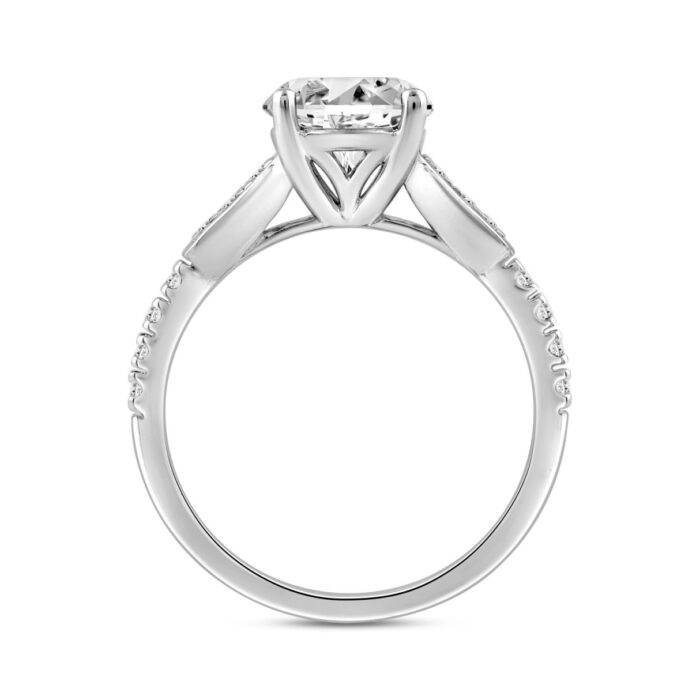 LADIES RING 2 1/4CT ROUND DIAMOND 14K WHITE GOLD (CENTER STONE ROUND DIAMOND 2.00CT) - Image 3