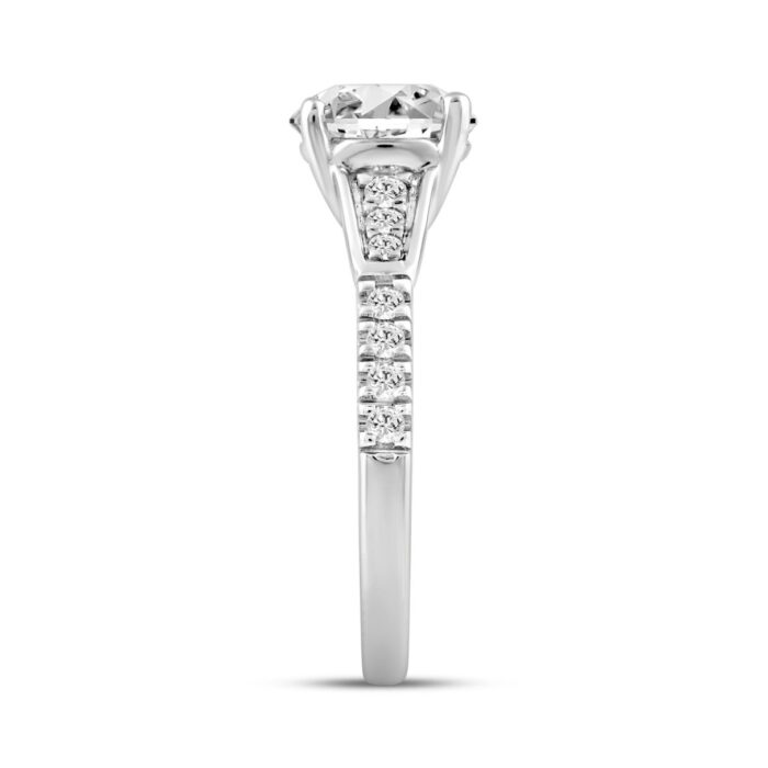LADIES RING 2 1/4CT ROUND DIAMOND 14K WHITE GOLD (CENTER STONE ROUND DIAMOND 2.00CT) - Image 2