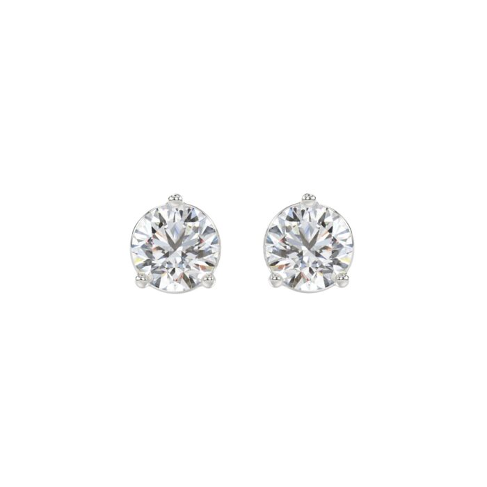 20890580_EC-105431W-1214x1214.jpg LADIES SOLITAIRE EARRINGS 2 1/2CT ROUND DIAMOND 14K WHITE GOLD - Image 1