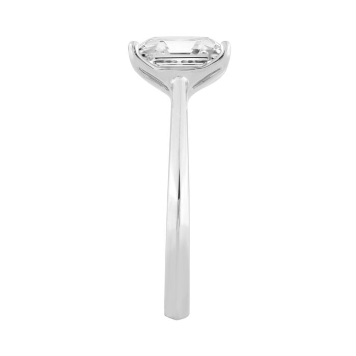 14K WHITE GOLD 2.00CT RADIANT DIAMOND LADIES SOLITAIRE RING - Image 3