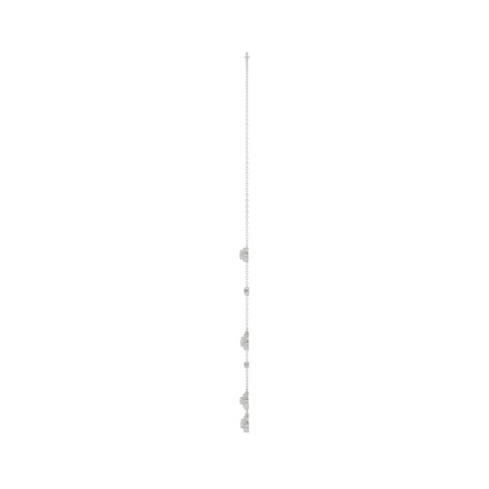 14K WHITE GOLD 1.00CT ROUND/PEAR DIAMOND LADIES NECKLACE - Image 3