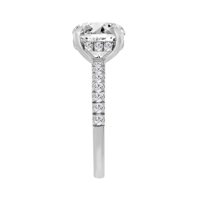14K WHITE GOLD 4 3/4CT ROUND DIAMOND LADIES RING (CENTER STONE ROUND DIAMOND 4.00CT) - Image 3